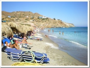 agiakiriaki beach on Milos, Cyclades, Greece