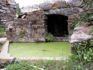 cave opening on Tinos Greece