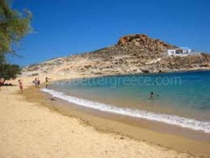 Ayios Sostis beach on Mykonos, Greece