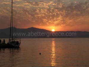 Naxos view Cyclades Greece