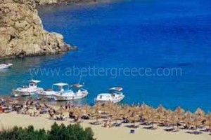 Paradise beach on Mykonos, Greece