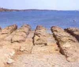 The ancient shipyard in Drios village on Paros island in Greece